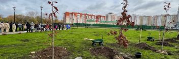ГК «Зеленый сад» помог высадить дубы в новом сквере в Песочне