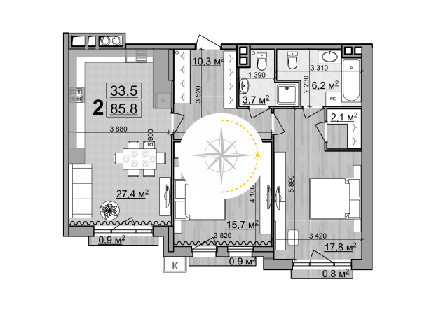 Расположение по сторонам света