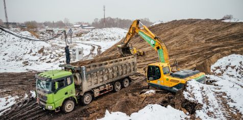 Со стройплощадки ЖК «Окская стрелка» вывезли 13 000 тонн загрязненного грунта