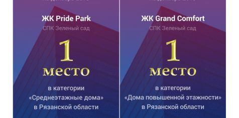 ЖК «Pride Park» и «Grand Comfort» - лучшие в декабре среди рязанских новостроек 