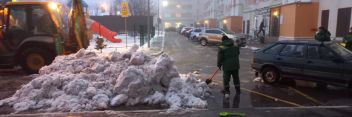 Последствия снегопада: улучшенная уборка снега в домах «Зелёного сада»