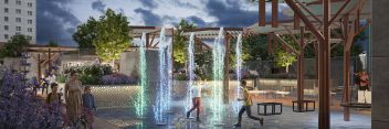 Готовим сани летом, а фонтан - зимой! В ЖК «Гранд Комфорт» будет место отдыха с танцующей водой, светом и музыкой
