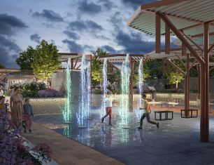 Готовим сани летом, а фонтан - зимой! В ЖК «Гранд Комфорт» будет место отдыха с танцующей водой, светом и музыкой