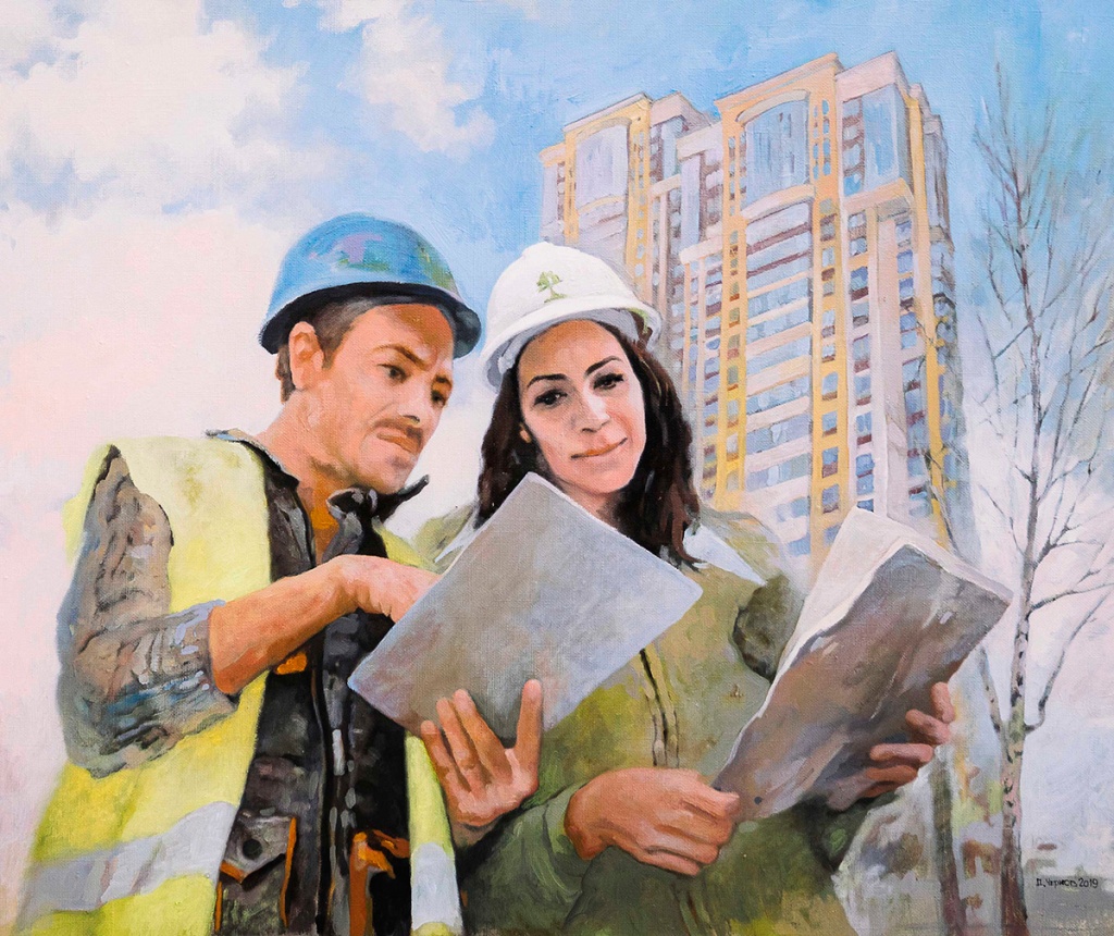 Картины художников Рязани о женщинах-строителях